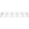 Dog Kennel Silver 107.6 ftÂ² Steel